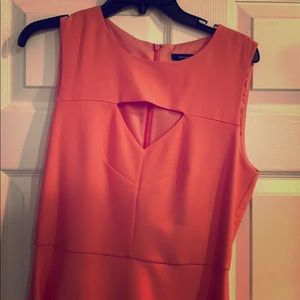 Coral pink cutout dress